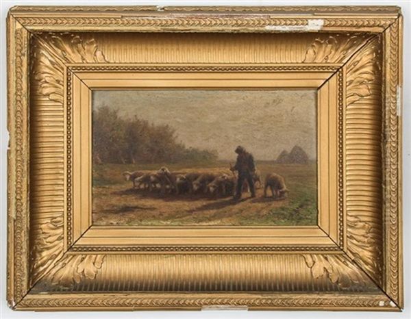 Shepherd With Flock - view 1