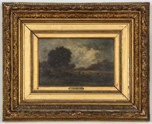 Landscape With Shepherd Tending Flock by Jean-Ferdinand Chaigneau