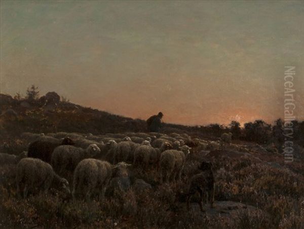 Le Retour Du Troupeau, Soleil Couchant - view 1