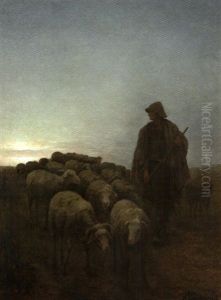 La Sortie Du Pere Chicore Et Son Troupeau Au Clair De Lune