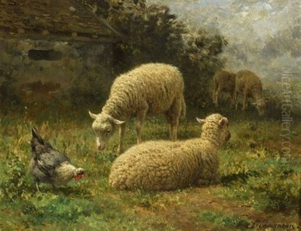 Sheep In Landscape - view 1
