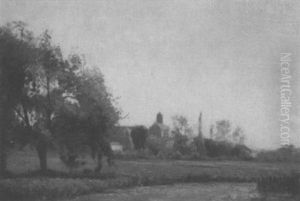 Landschaft Bei Barbizon by Jean-Ferdinand Chaigneau