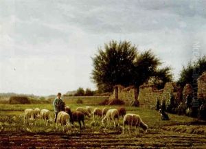 Le Troupeau Du Jeune Chicore En Paturage A Barbizon Le Troupeau Du Jeune Chicore En Paturage A Barbizon