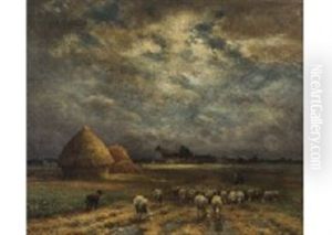 Le Berger Et Son Troupeau by Paul Chaigneau