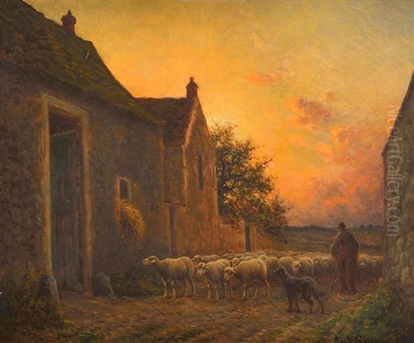 Retour Du Troupeau Au Crepuscule - view 1