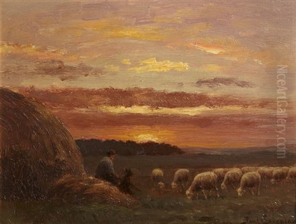 Soleil Couchant A Barbizon - view 1