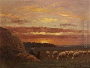 Soleil Couchant A Barbizon by Paul Chaigneau