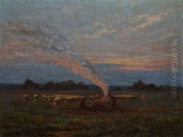 Berger Faisant Un Feu - view 1