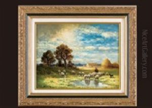 Moutons A L'oree Du Bois, Barbizon by Paul Chaigneau