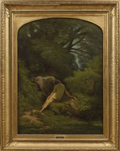 Jeune Fille A La Fontaine by Achille Chaine
