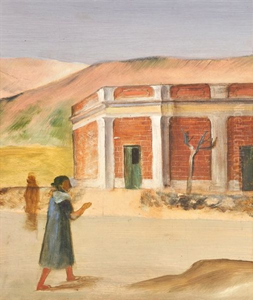 Mujer Cerca De Un Edificio De Ladrillo - view 1