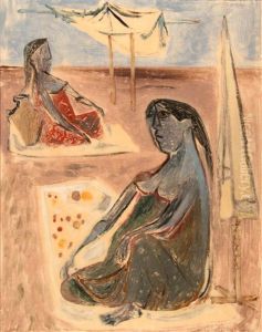 Indias Sentadas by Gertrudis Chale