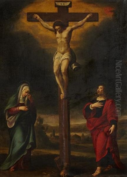 Christ En Croix Avec La Vierge Et Saint Jean - view 1
