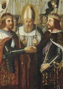 An Alliance Between The King Of England And The King Of France, Possibly Depicting The Treaty Of Picquigny