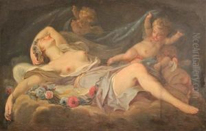 Psyche Endormie by Charles Michel-Ange Challes