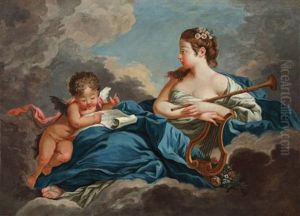 Venus Et L'amour by Charles Michel-Ange Challes