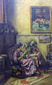 Femme A La Lecture by Jean-Laurent Challie