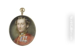 Lieutenant General James Thomas Brudenell, 7th Earl Of Cardigan, Kcb (1797-1868), Wearing Scarlet Coat With Gold Standing Collar Decorated With Medals Including The Order Of The Bath