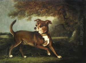 Portrait Of A Dog In A Landscape by Henry Bernard Chalon