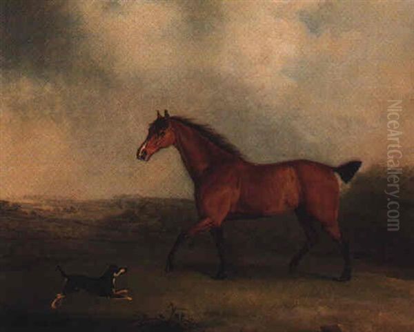 A Chesnut Hunter In A Landscape - view 1