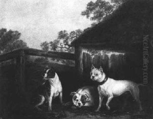 "wasp", "child" And "billy" In A Farmyard by Henry Bernard Chalon
