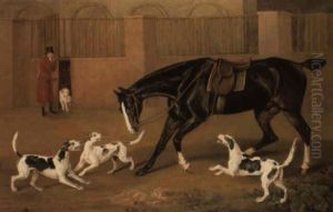 A Huntsman, A Bay Hunter And Hounds by Henry Bernard Chalon