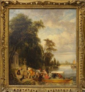 A Water Party By Garrick's Temple, Hampton
