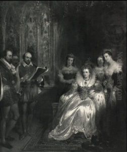 Shakespeare Reading To Queen Elizabeth by John James Chalon