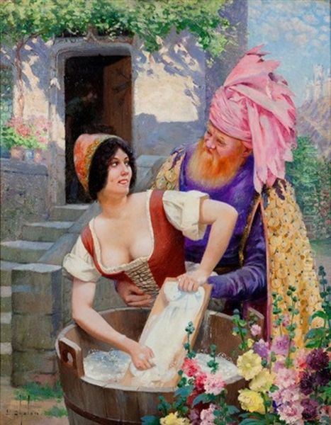 La Lavandiere by Louis Chalon