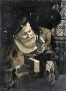 La Lecture De Virgile (preparatory Study For Chapter X Of Tiers Livre) by Louis Chalon