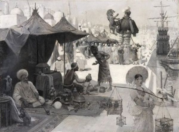 Pantagruel Sur Le Marche De L'ile De Medamothi, Illustration Du Chapitre Ii Du Quart Livre (study) - view 1