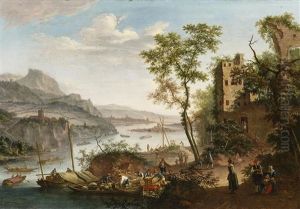 Ideale Rheinlandschaft by Louis Chalon