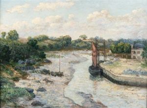Bateaux Dans Le Chenal De Pont Aven