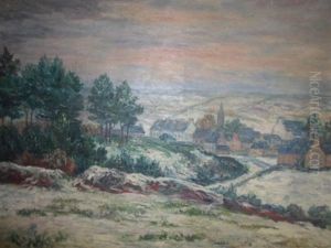 Paysage De Neige by Ernest Ponthier De Chamaillard