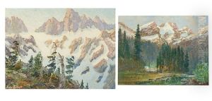 The Camp Site And "minaret Range", Two Works by Curtis Chamberlain