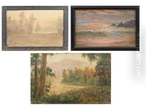 Seascape; Landscapes (3 Works) Seascape; Landscapes (3 Works)
