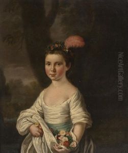 Portrait Of A Young Girl With Flowers