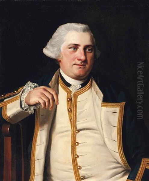 Portrait Of Commodore Bankes, Half-length, Seated In Captain's Full Dress Uniform - view 1