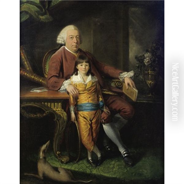 Portrait Of A Gentleman With His Son - view 1