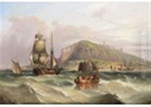 Shipping Off Whitby by George William Crawford Chambers