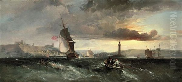 Trading Brigs Heading Into Whitby On The Tide - view 1