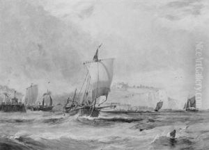 Shipping Off Dover Harbour by George William Crawford Chambers