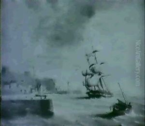 A Merchant Brig, Thought To Be The Annie Largy, Approaching Hartlepool Harbour, Cleveland