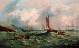 Shipping In Rough Seas by Sir George Chambers