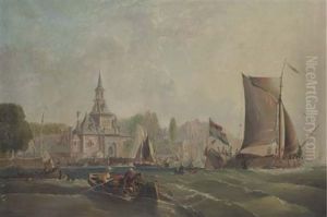 Rotterdam Harbor by Sir George Chambers