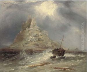 A Wreck Running Ashore Below St. Michael's Mount