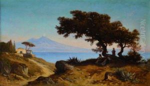 Bord De Mer En Italie by Auguste-Paul-Charles Anastasi