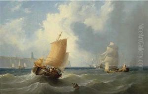 Shipping Off The South Coast by Sir George Chambers