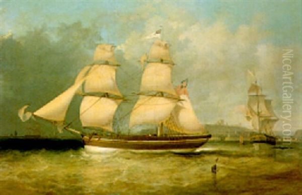 The Brig "star" In Two Positions Off Whitby - view 1