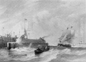 Brig Entering Harwick Harbour? by Sir George Chambers
